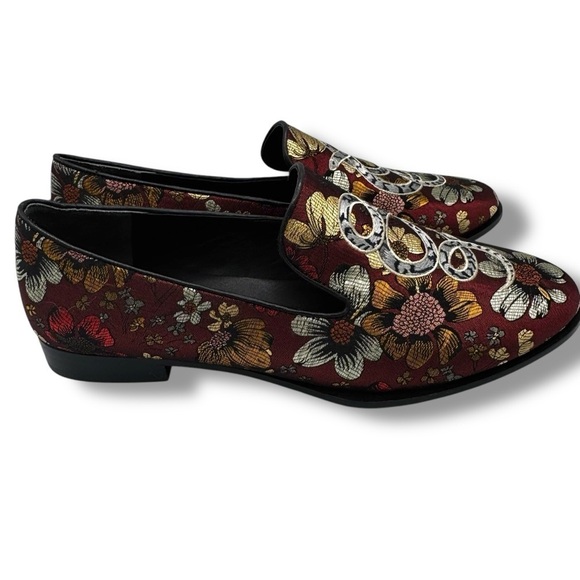Johnny Was Jacquard Floral Embroidered Snake Loafers, Lunar New Year, Size 7 - Picture 4 of 11